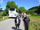 Izkrcanje iz avtobusa ob prihodu na Plač